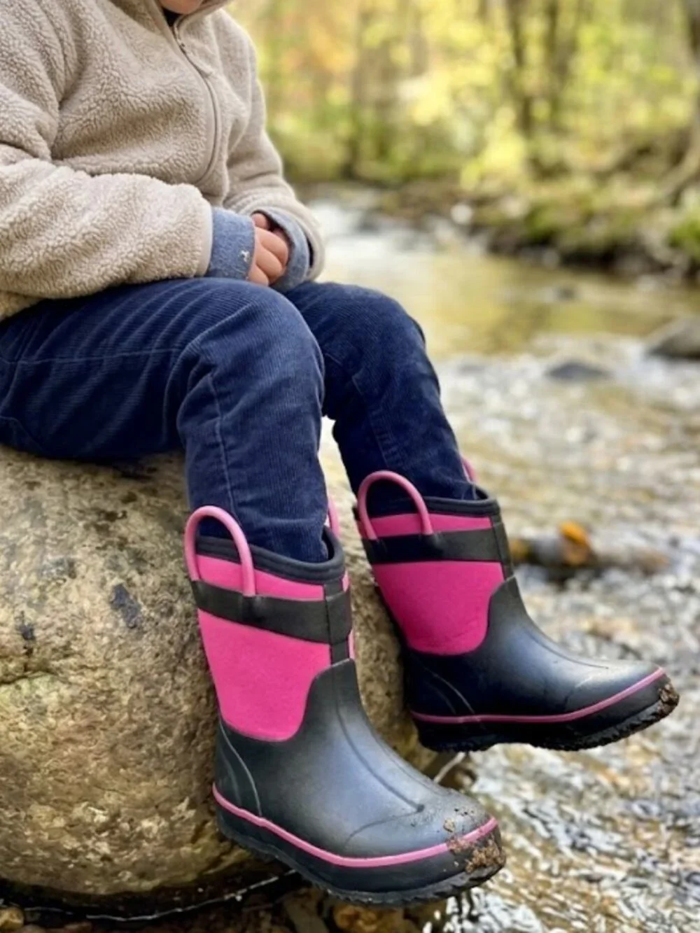 NEW Western Chief Pull Slip On Handle Waterproof Winter Snow Rain Boots Shoes 10